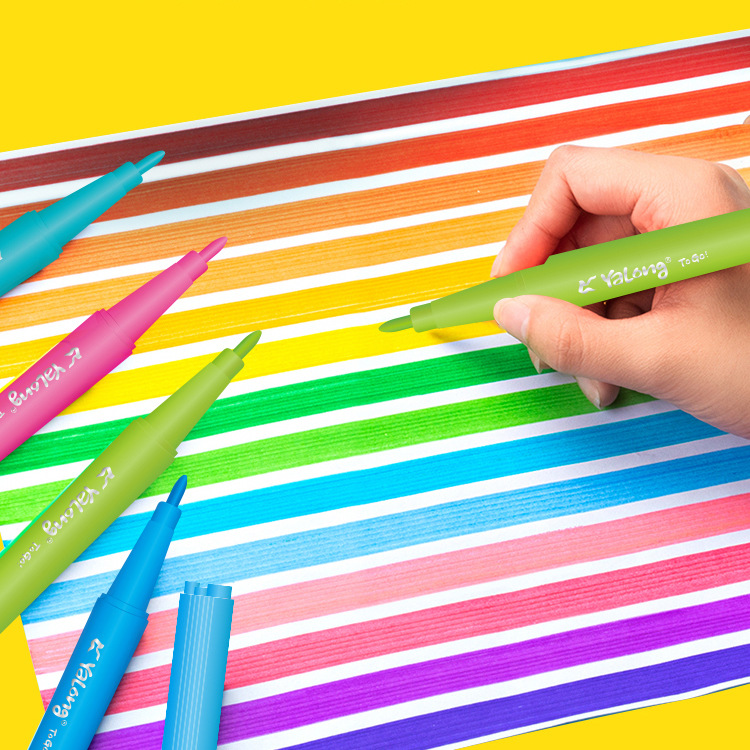 Yalong Cross-border Classic Paper Box Set 6/12/18 Color watercolor pens for school children's painting coloring and filling Application Scenario