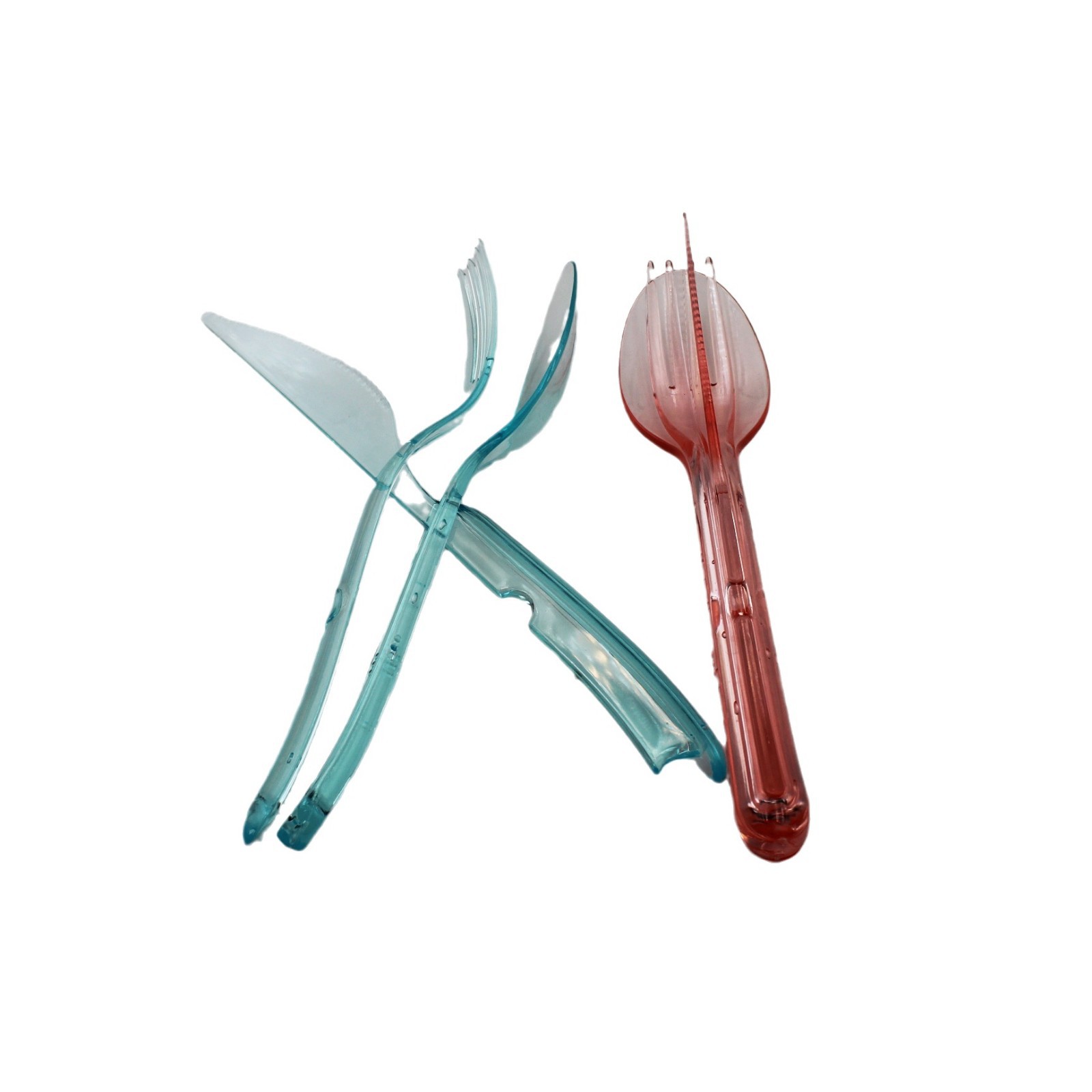 New salad knife, fork and spoon with thickened PS material, modern and simple ice cream knife, fork and spoon Item Picture