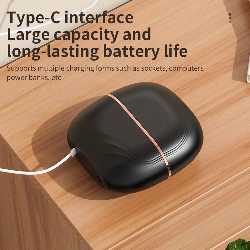 Negro inalámbrico portátil peinado recto anillo de oro rosa decoración tapa desmontable cojín de madera cuerno de cabra peinado plegable al por mayor Specification image