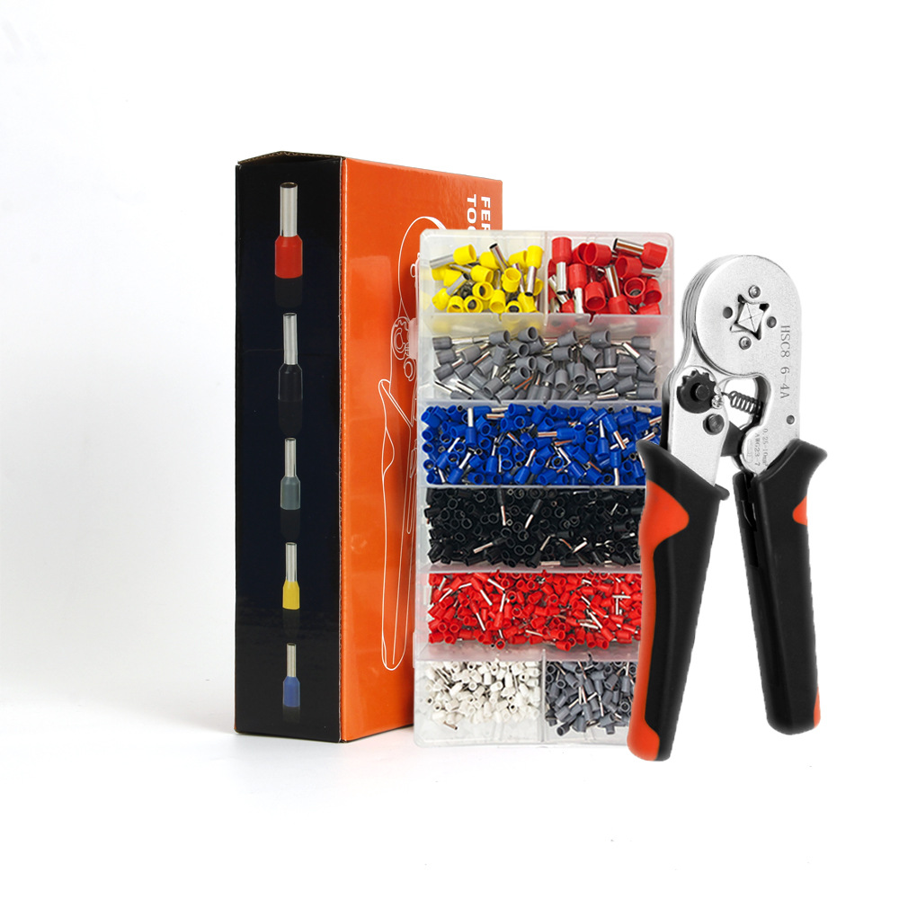 Tool wire crimping pliers and terminal sets, tool wire crimping pliers and terminal combination sets, professional accessories for electrician tools, universal type (Note: According to requirements, the total length of the title is controlled within 60. Item Picture