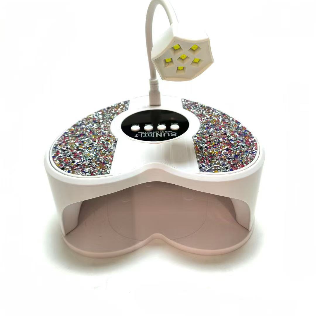 The new cross-border AB-2 nail phototherapy machine with a hand pillow is specially designed for nail salons. It features 288W high power and dries quickly without blackening your hands Application Scenario