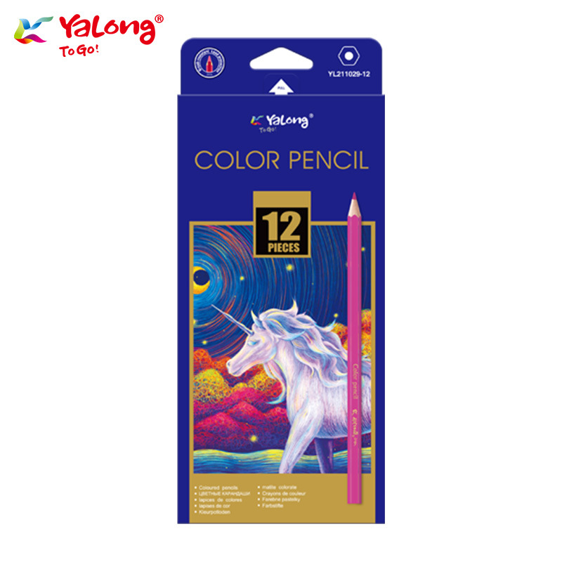12-color oil painting colored pencil brush set, colored pencil drawing, colored pen art painting, oil-based professional colored pencils Item Picture