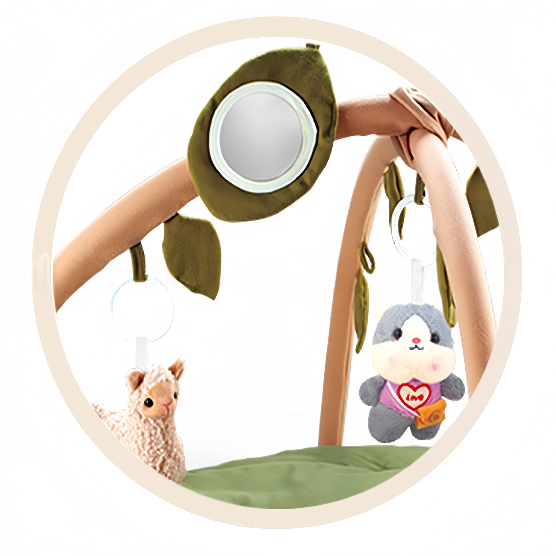 Toy baby leaf play mat, crawling mat, fitness stand with pillow, crawling mat, cloth book hanging piece, toy play mat Application Scenario