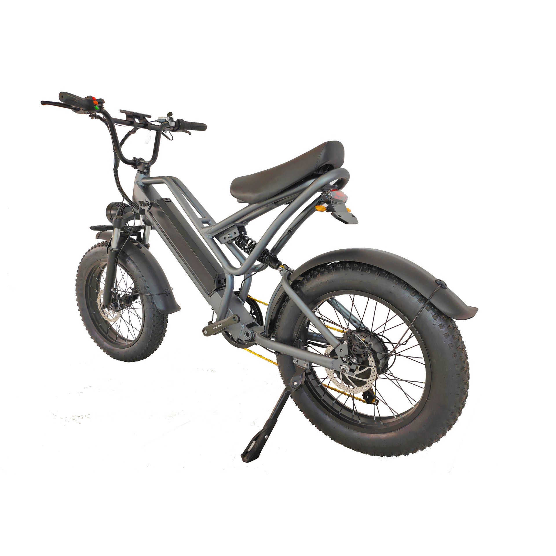 Electric bicycle double-shoulder front fork shock absorption, electric bicycle frame design, electric bicycle towing bracket Application Scenario