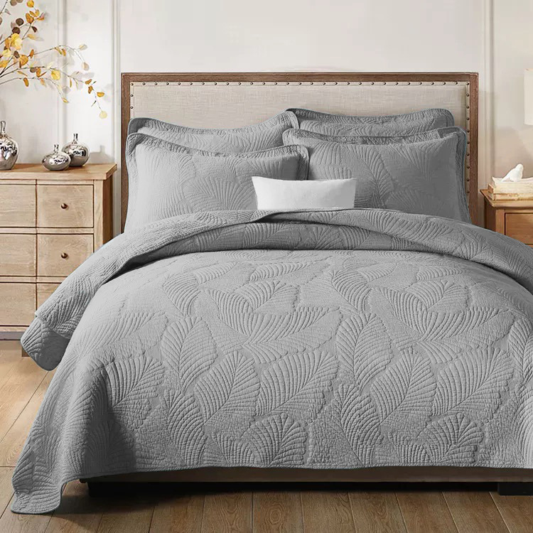 Double-sided embroidered modal bed cover quilt, soft foreign trade plain cotton-padded quilted quilt sheet, bed cover, summer cooling quilt