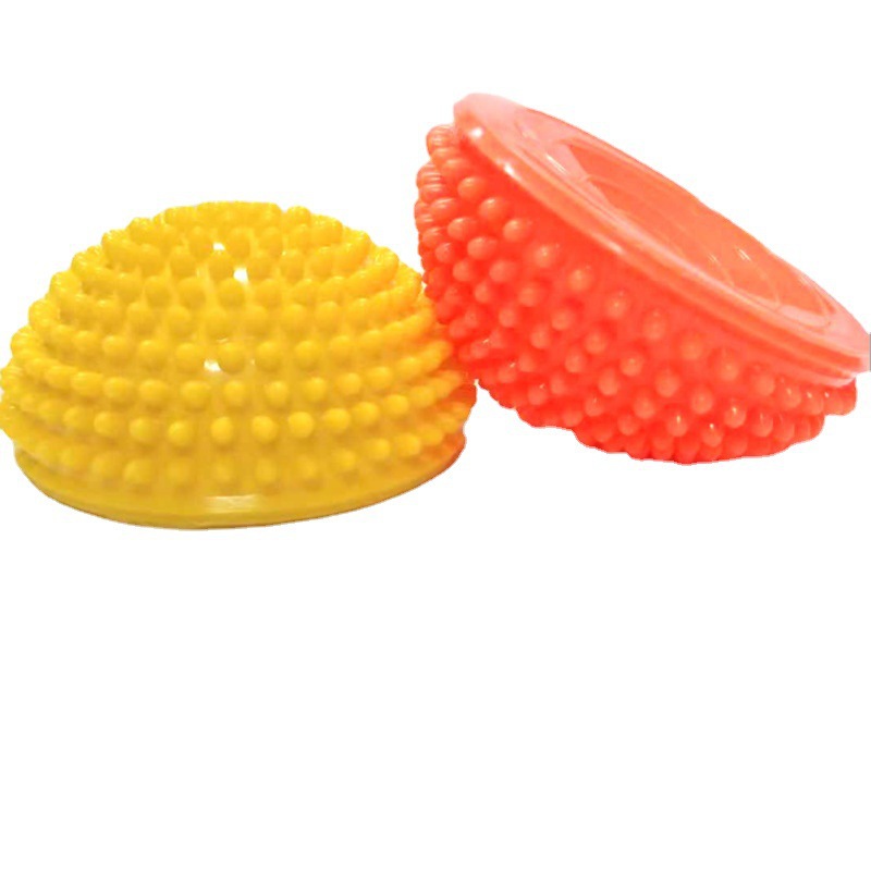 Factory direct sales of innovative pvc durian ball children's sensory integration training equipment, yoga semi-round ball durian ball feet details Picture