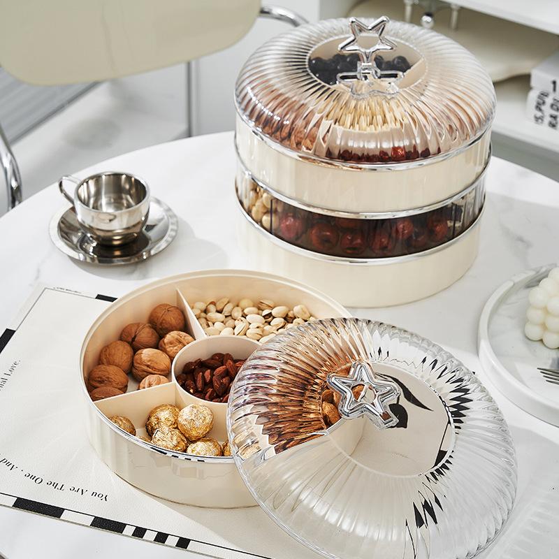 Acrylic transparent multi-layer storage tanks with LIDS, candy boxes, food-grade sealed and easily fastened tabletop kitchen storage supplies details Picture