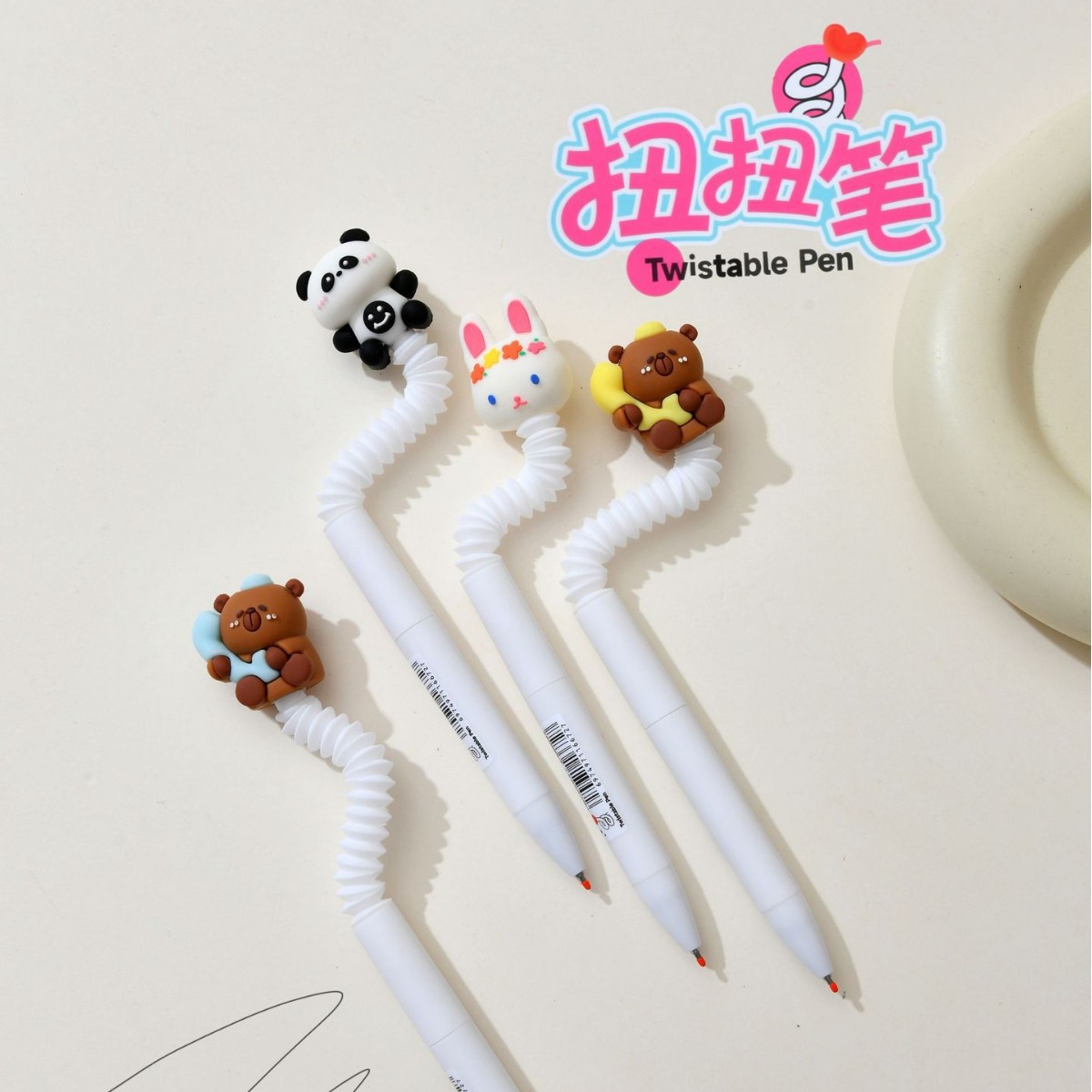 Chenxi's new Panda Twist pen, student stress-relieving gel pen, high appearance level creative stationery wholesale, signature pen wholesale