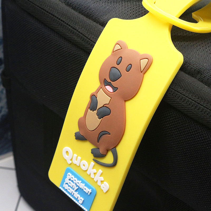 Katong Creative Cute animal luggage tags PVC soft rubber resin luggage tags promotional gifts Specification image