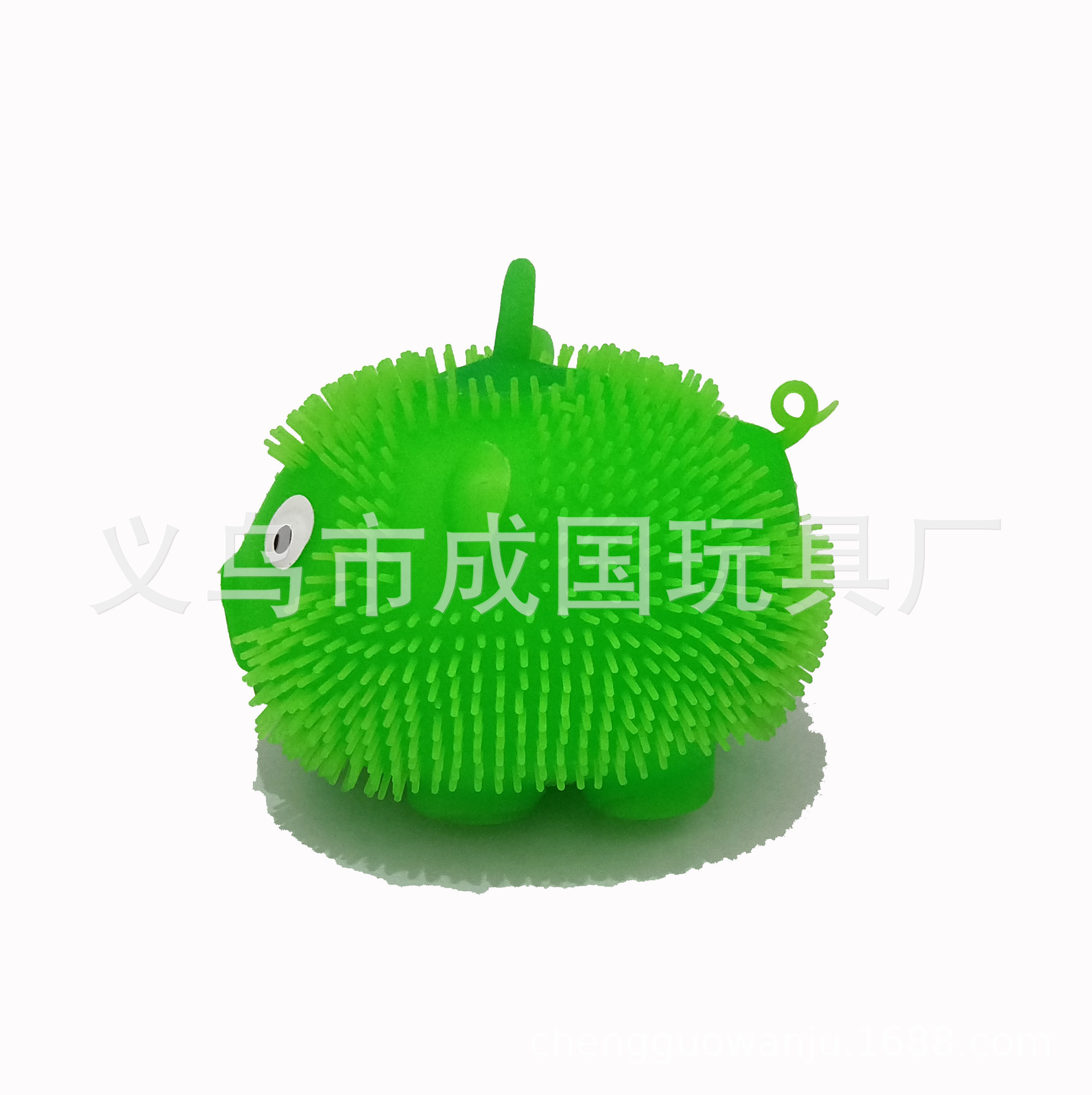 厂家供应卡通猪毛毛球短毛猪外贸迷你动物益智软萌闪光发光玩具细节图