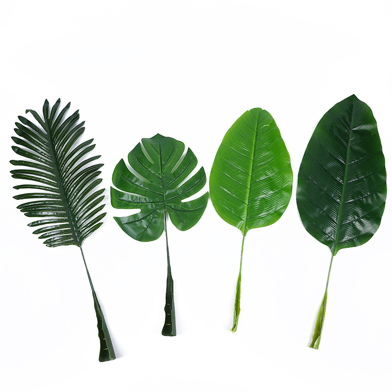 Artificial leaf plants, green plants, sunflower leaves, turtle-back leaves, fern leaves, banana leaves, engineering greening, indoor and outdoor landscape decoration leaves
