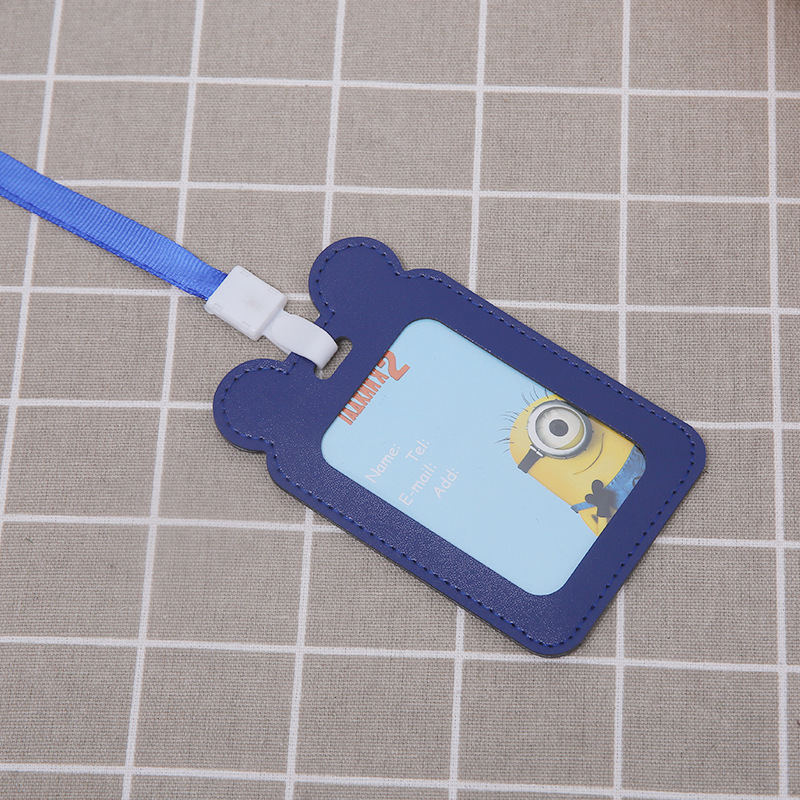 Wholesale of Jinwang Double-sided transparent cartoon ear imitation pickup truck cases for campus, student, office and exhibition work ID card cases Specification image
