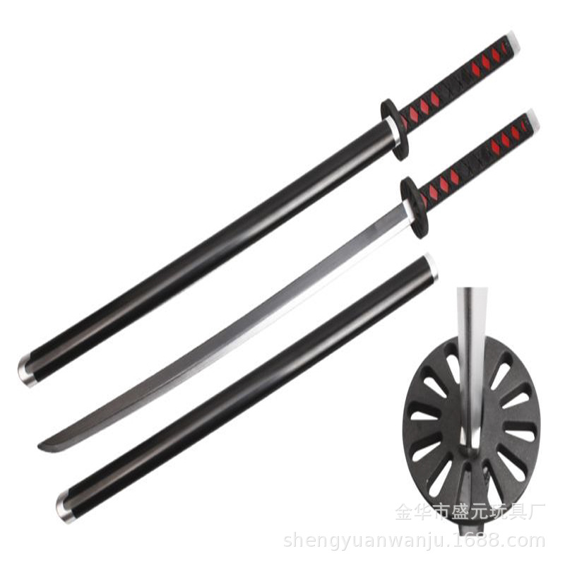 Wholesale of the new Demon Slayer: Tanjiro Kamado, Zenitsu Tomioka and Yoshiyuki Tomioka anime swords PU version details Picture