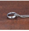 European and American popular and versatile sweater chains, pearl chains, ring king stainless steel necklaces, ring pendants, Amazon accessories Item Picture