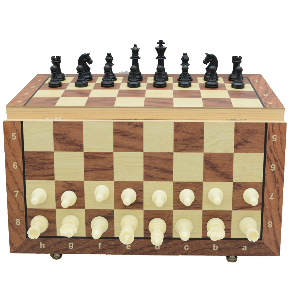 Wooden magnetic plastic chess pieces, foldable educational board game toys, direct sales, cross-border Application Scenario