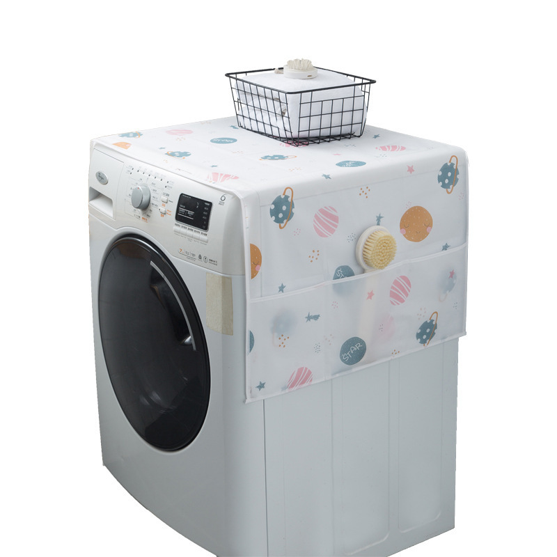 Refrigerator dust cover PEVA waterproof, oil-proof, dust-proof storage hanging bag, single door and double door washing machine and refrigerator cover cloth Item Picture