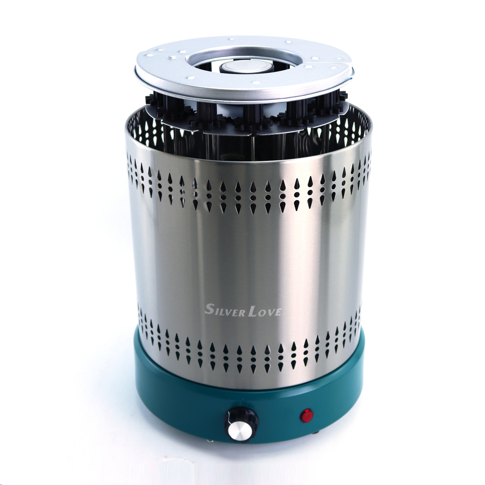 外贸出口电烧烤炉家用电烤炉无烟烧烤架电烤盘烤串机烤肉盘1200WZ209白底实物图