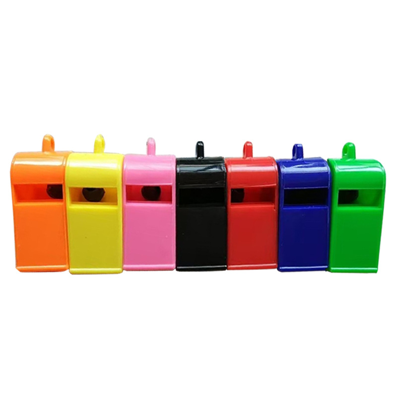 Loud plastic outdoor survival and fire whistles, referee whistles, sports meeting training whistles, and fan cheering props Application Scenario