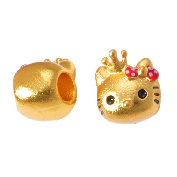 Ancient-style sand gold kt cat large hole beads that do not fade for a long time, cartoon personality diy bracelet necklace, handcrafted accessories wholesale Item Picture