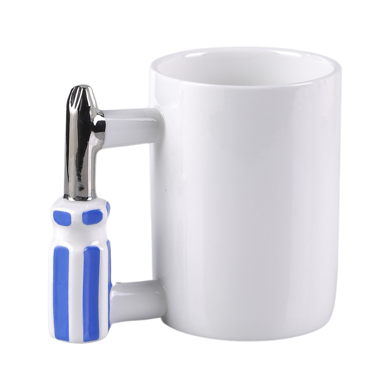 Creative ceramic tool cups, screwdriver handle cups, interesting and innovative cross-border exclusive festival gift boxes Item Picture