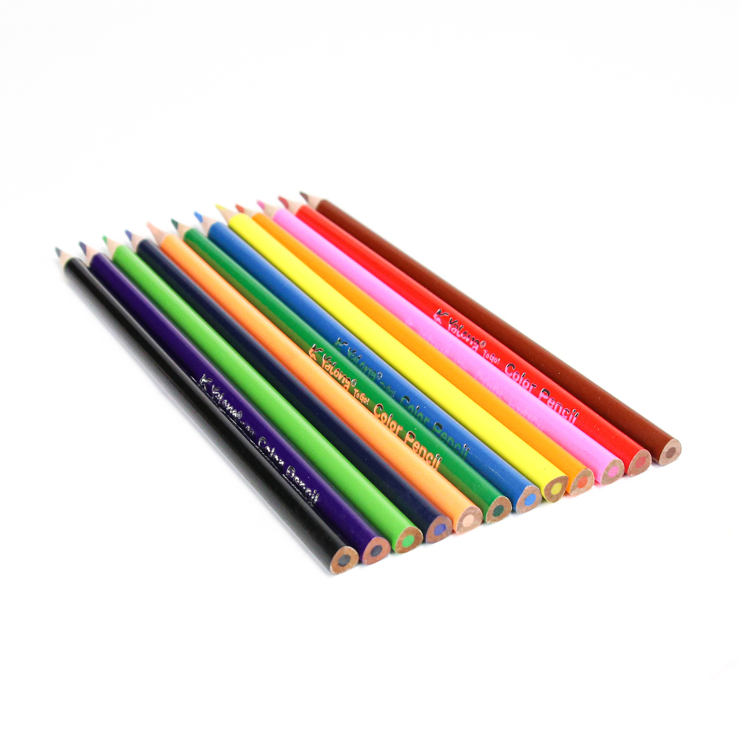 Yalong wholesale 12-color classic black metal hardcover colored children's pencils for student art supplies Item Picture