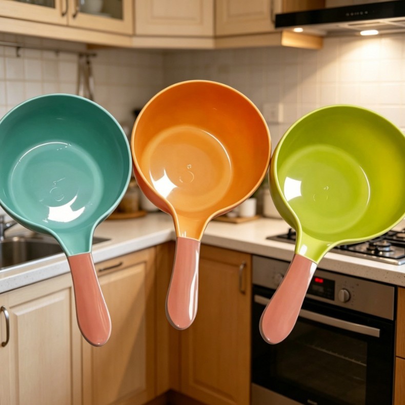 A variety of colors are available. Water ladles are good household items. Plastic thickened long-handled bath ladles 舀子 wholesale for watering flowers Application Scenario
