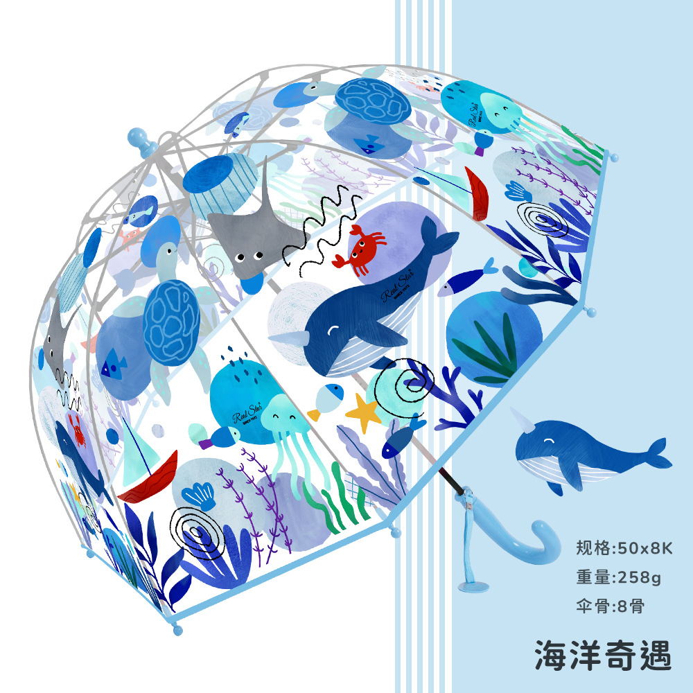 【26年新品儿童透明伞男女童宝宝幼儿园学生雨伞可爱动物卡通自动