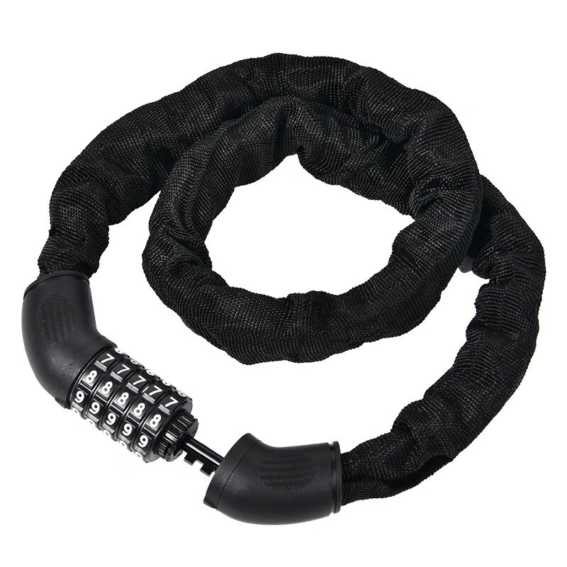 Mountain bike lock, waterproof and rust-proof password chain lock, electric bike, motorcycle steel chain lock, glass door lock Item Picture