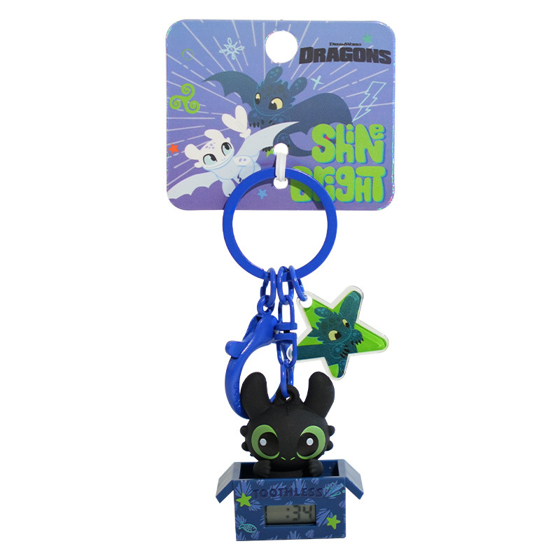 Authentic Dragon Tamer Cute Grain Clock keychain pendant, creative adjustable time functional key chain pendant Item Picture
