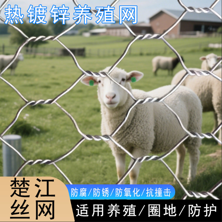 Livestock wire mesh, sheep farming, mountain enclosure, farm weaving net, safety protection and isolation iron wire, hot-dip galvanized hexagonal mesh