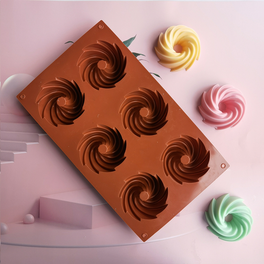 Silicone spiral-shaped dessert molds, cookie baking tools, Easter baking trays, candle molds, letter printing modules, multi-purpose kitchenware Specification image