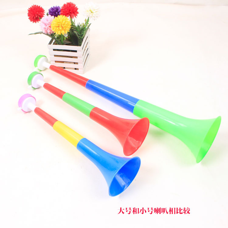 Three-section telescopic horn, sports meeting fan cheering prop, wuuu la la, World Cup prop, children's toy Item Picture