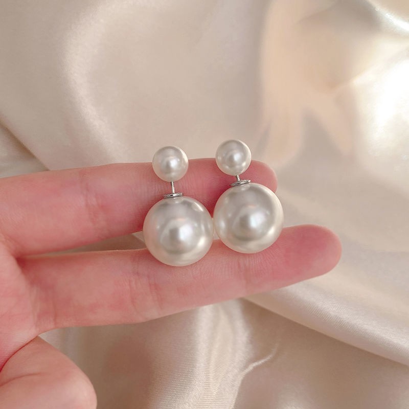s925 Silver Needle Korean version new bestseller Girls' earrings, simple and elegant, versatile stud earrings, Douyin same style earrings wholesale Specification image