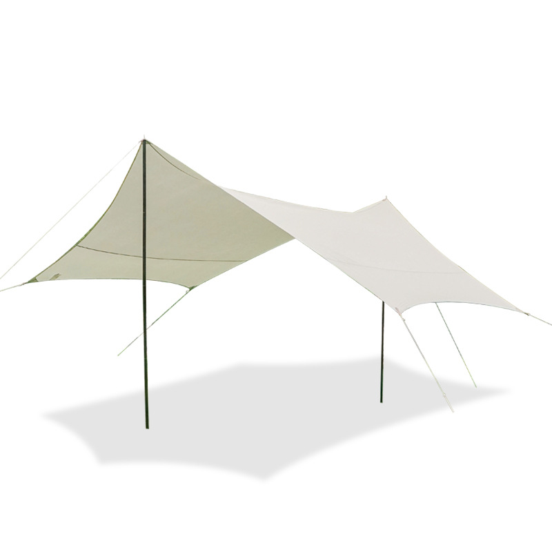 Xanoduji hexagonal canopy silver-coated, sun-proof, rainproof, wind-resistant, camping beach tent, canopy and sunshade Item Picture