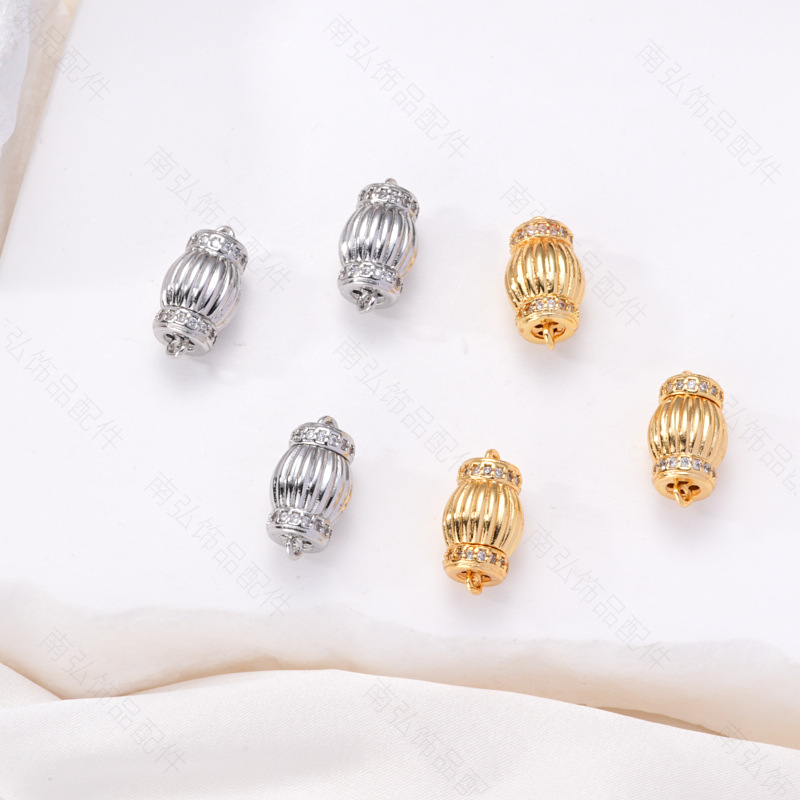 Pearl necklace buckle, twist buckle, lantern buckle, connection end buckle, bracelet connection buckle, threaded twist buckle, diy accessories