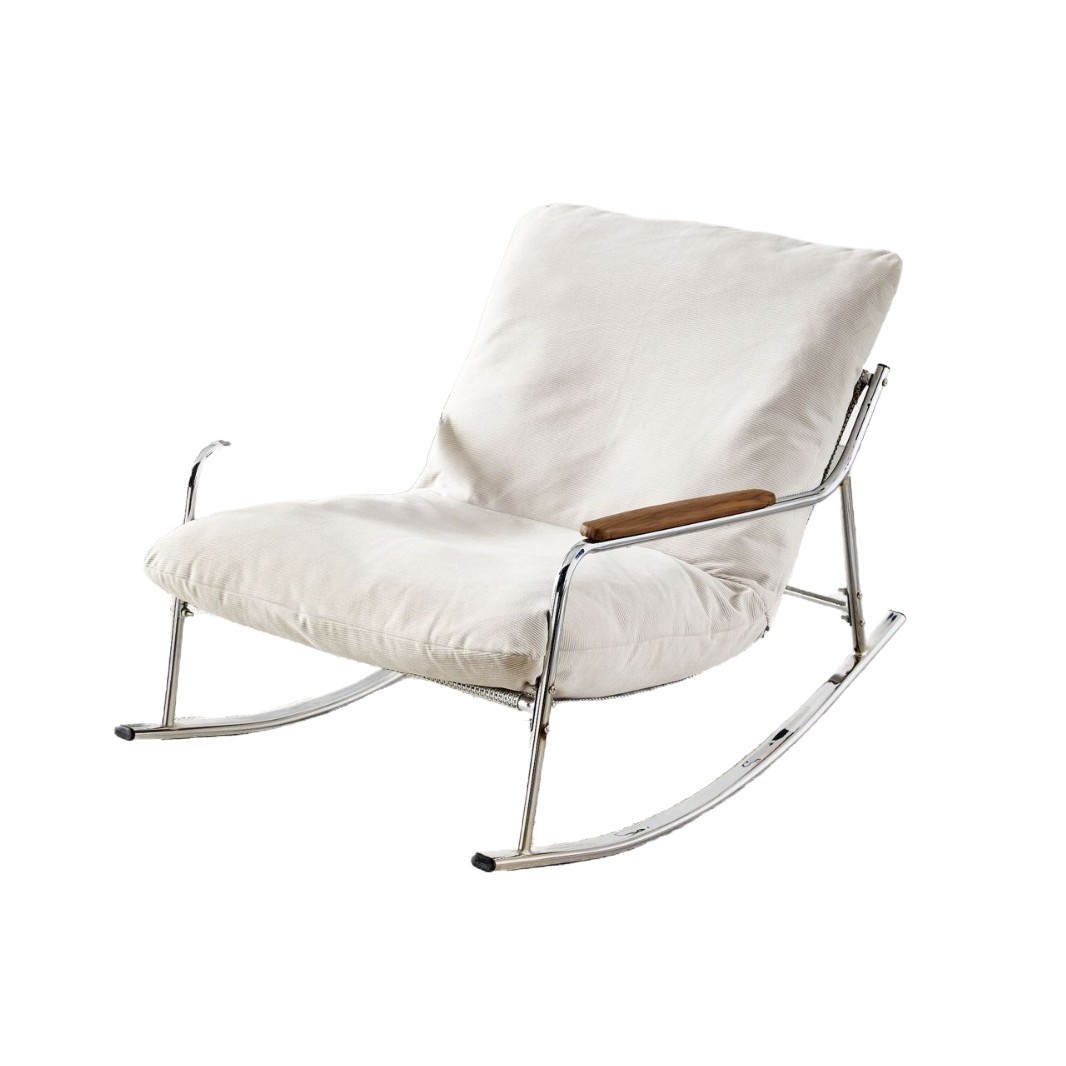 躺椅单人休闲/藤椅白底实物图