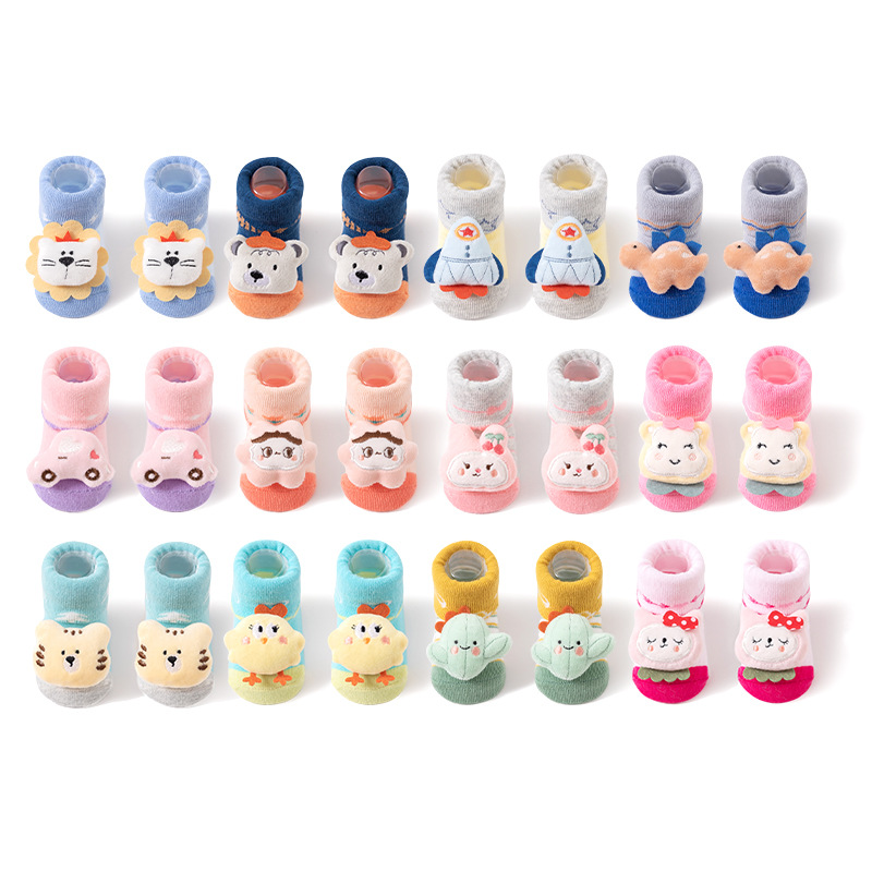 Baby socks, thin Class a cute floor socks, baby socks for boys and girls, 0-6 months old dolls, newborn socks wholesale Item Picture