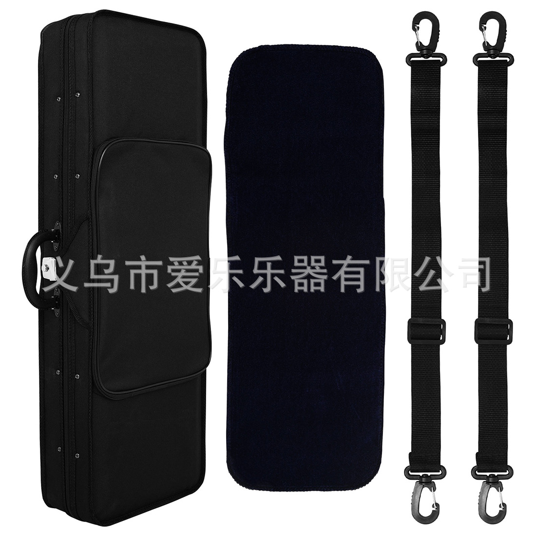 4/4 violin case, double shoulder strap, hygrometer, square box, violin protection suitcase, thickened waterproof violin case details Picture