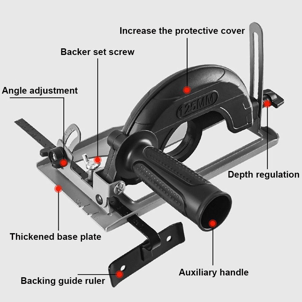 Angle grinder, variable cutting machine, converter bracket, multi-functional base, wood, metal, tile, all-purpose cutting tool Application Scenario
