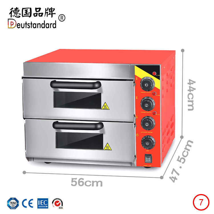 Commercial double-layer electric oven, electric bread and egg tart baking equipment, commercial pizza oven factory direct sales details Picture