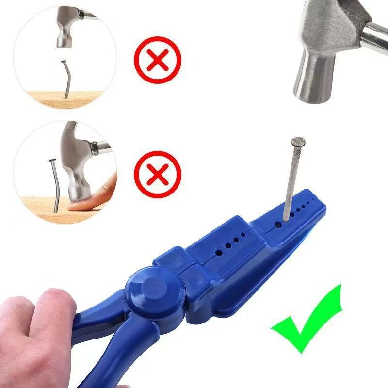New type of nail clamp, nail tapping auxiliary tool, nail graber, nail driving and fixing tool, auxiliary clamp, safety guard hand, nail driving Application Scenario