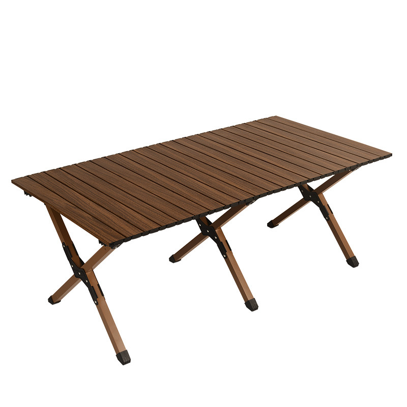 Wholesale of outdoor camping folding table, aluminum alloy egg roll table, portable camping folding table and chair set, barbecue picnic table Item Picture