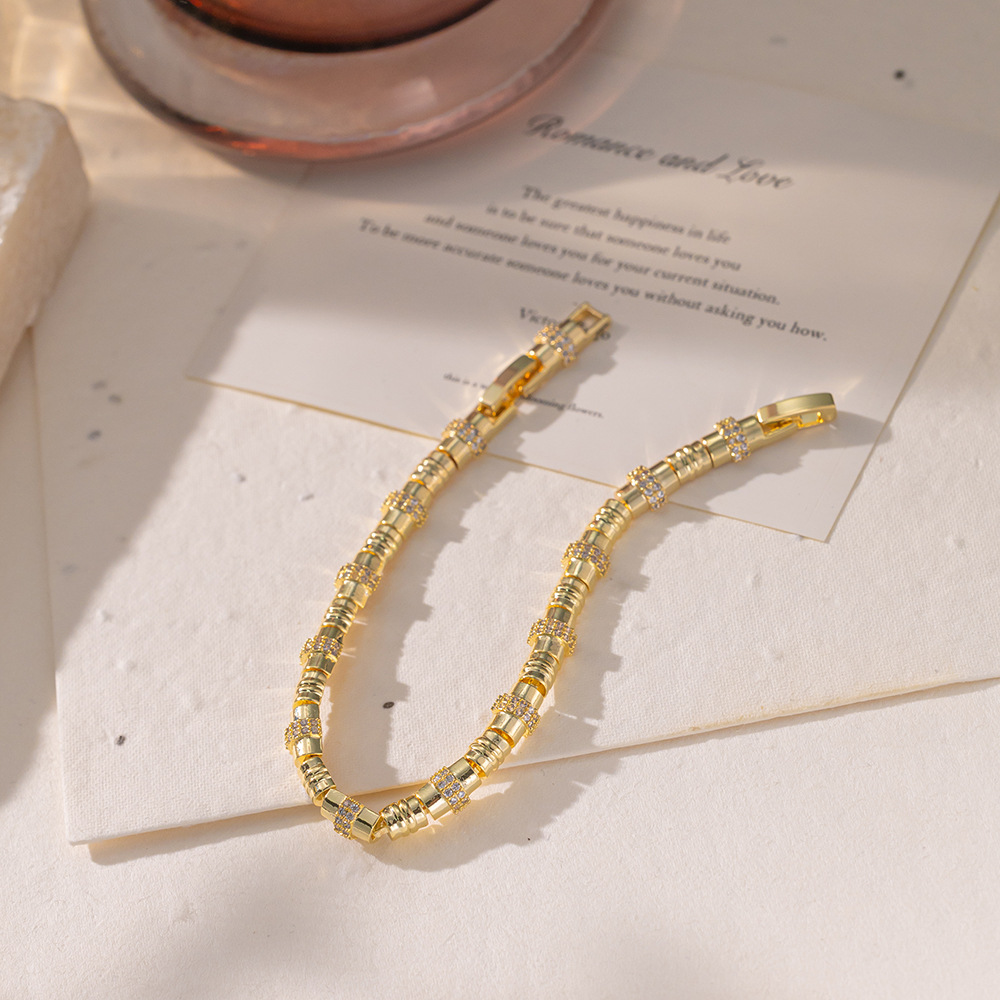 铜锆石手链批发网红ins同款通勤高级感手饰高复购直播款手串批发产品图