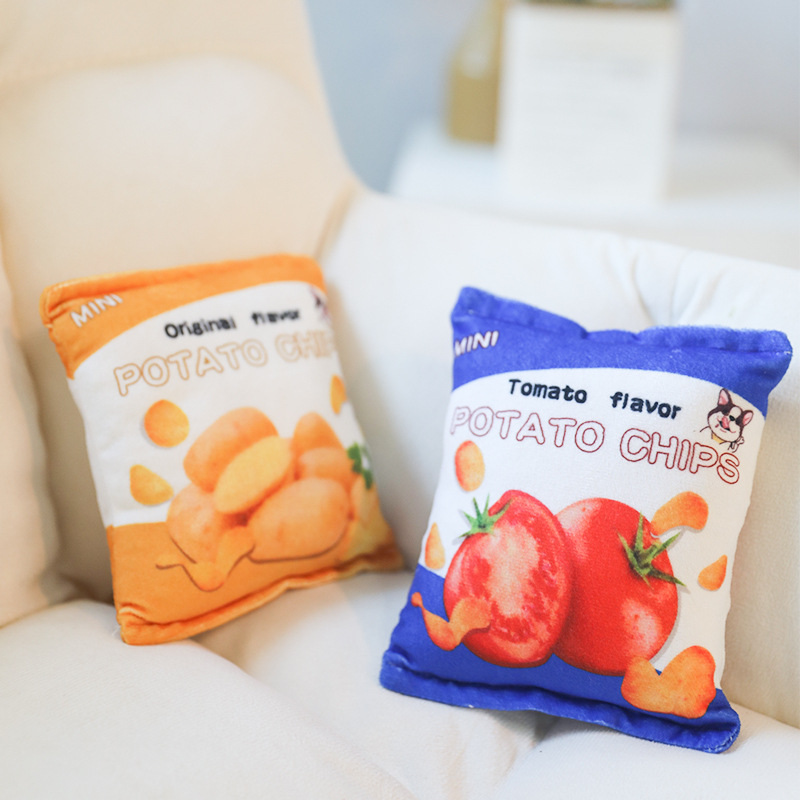 Pet toys, dog noise paper sound toys, simulated potato chips, tear-resistant toys, pet self-entertainment interactive toys Specification image
