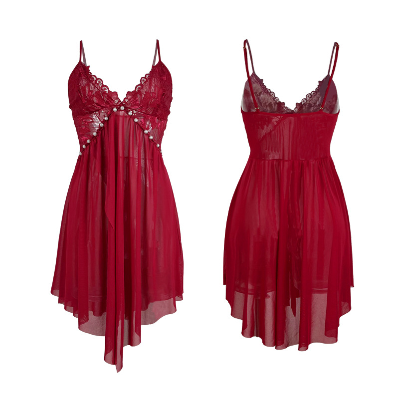 女士性感睡衣/加厚睡衣/冬季加厚长款睡衣/晚睡的/一件批发白底实物图