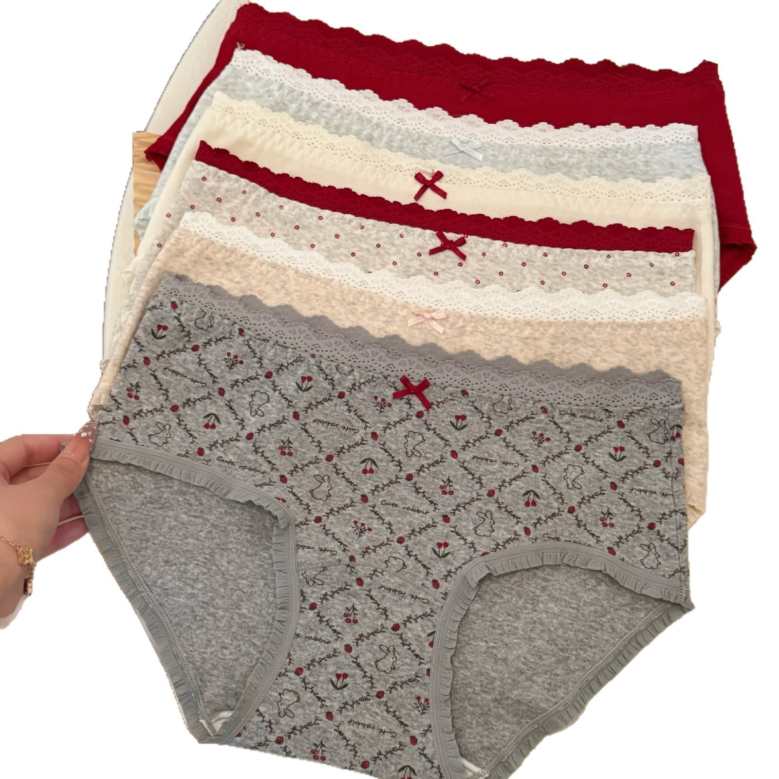 内裤女士高腰舒适/内裤/内裤商家/内裤女士高腰/内裤莫代尔面料白底实物图