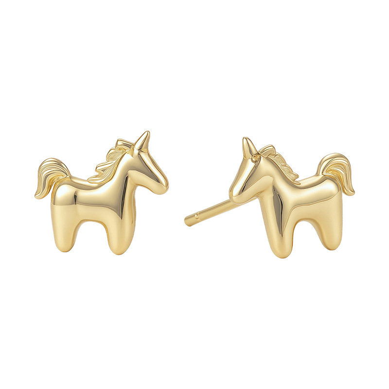 Zhuoheng Select New AliExpress earrings, European and American cross-border S925 silver inlaid hip-hop style stud earrings, high-end and light luxury earrings Specification image