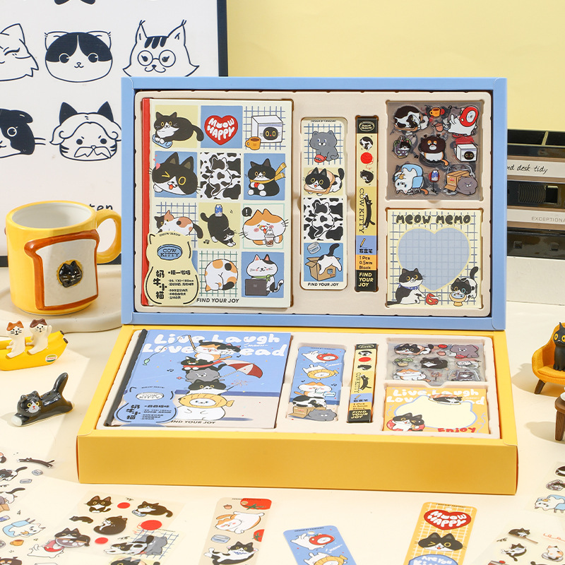Fangdao Cow and Kitten Series Creative Cartoon Planner Gift Box, high appearance level festival gift set in stock wholesale details Picture