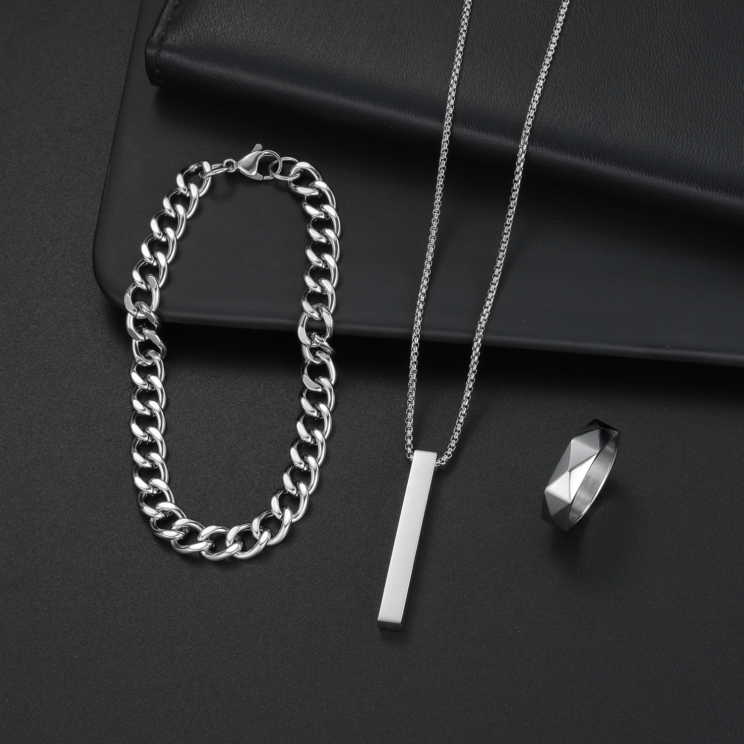 The new 24-year cross-border bestseller from Europe and America, a geometric minimalist three-piece set for both men and women, is a best-selling item on Amazon Specification image