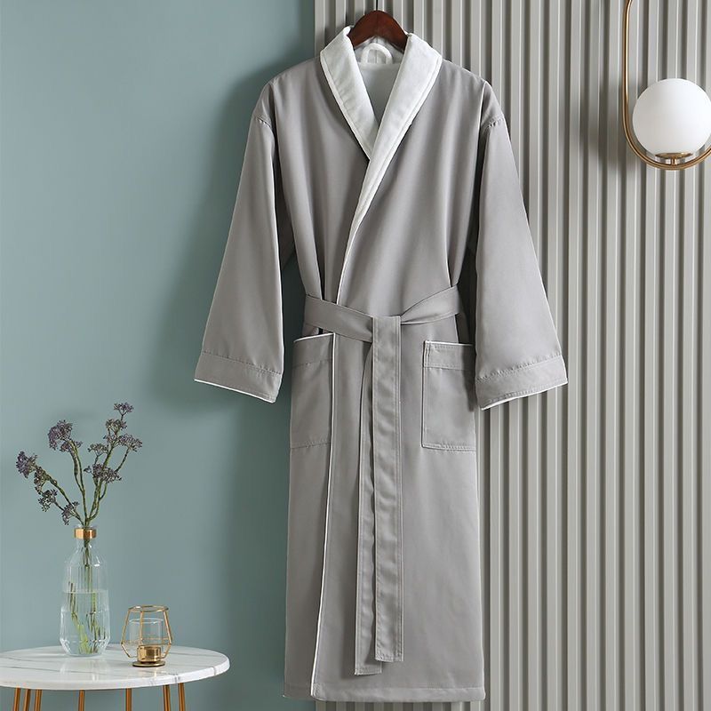 Pink, gray and green two-layer bathrobes, nightgowns, autumn and winter long robes, Middle Eastern clothing details Picture